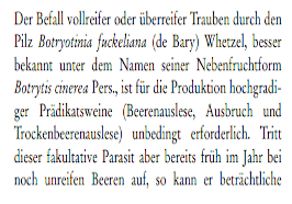 Die Induktion der Edelfäule (Botrytis cinerea Pers.) mittels einer Sporensuspension im Freiland